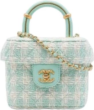 Chanel Pre-owned Mini Satchel - Dames - Vintage Mini Tas - Groen - ONE Size - Leer - Vintage