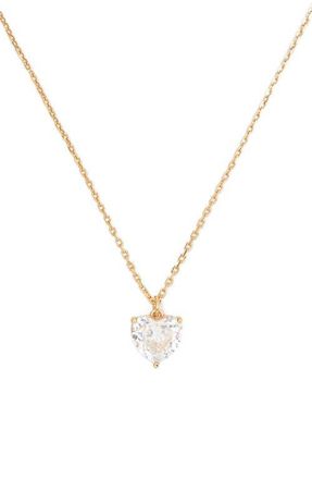 Kate Spade New York my love birthstone heart pendant necklace in Clear/Gold at Nordstrom