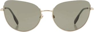 Burberry Womens Burberry Harper Green Lens Gold Sunglasses - Size: ONE size
