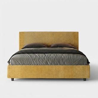 Itamoby Cama Doble 160x190 Con Contenedor De Tela Rosal Norris Labirinto - Amarillo