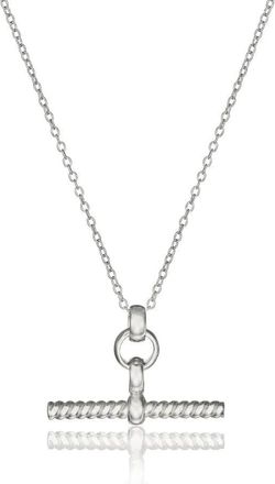 Lily & Roo Silver Twisted T-Bar Necklace