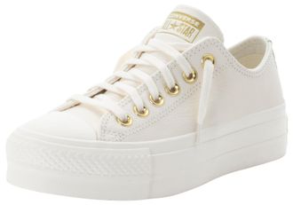 Converse Sneaker CONVERSE CHUCK TAYLOR ALL STAR LIFT PLATFORM GOLD, Damen, Gr. 39,5, gold (egret, egret, gold), Synthetik, Schuhe Sneaker
