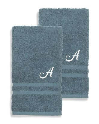 Linum Home Textiles Denzi 2Pc Monogrammed Hand Towel Set