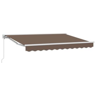 vidaXL Toldo Retr&aacute;ctil Manual Topo 3,5 X 2,5 M Poli&eacute;ster Y Aluminio Vidaxl