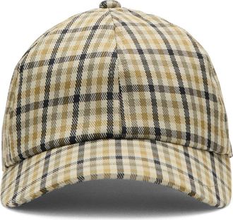 Mango Check Cap in Medium Brown at Nordstrom