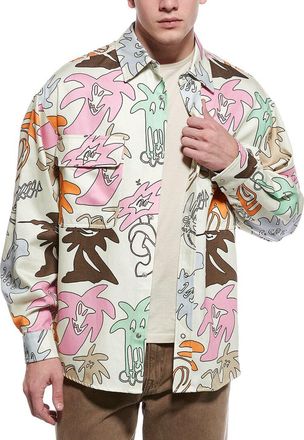 Palm Angels Denim Print Overshirt