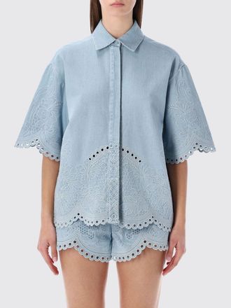 Zimmermann Camicia di denim con macram&eacute; Daylight Zimmermann