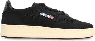 Autry Womens Medalist Easeknit Low-Top Sneakers Black Fabric Trainers