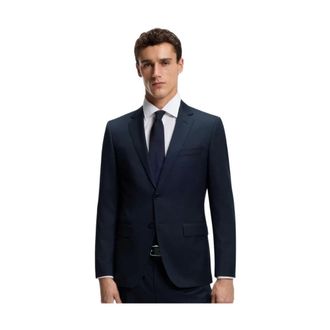 HUGO BOSS Hugo, Formal Blazers, male, Blue, Size: 2XL Jackets