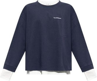Acne Studios Gelaagde Sweater - Heren - Longsleeves - Blauw - L - Katoen - Tops