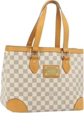 Louis Vuitton Pre-owned Tote Bags, female, White, Size: ONE SIZE Pre-owned Damier Azur Tote Bag
