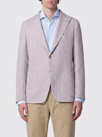 Tagliatore Blazer monopetto in misto lana e seta con motivo chevron