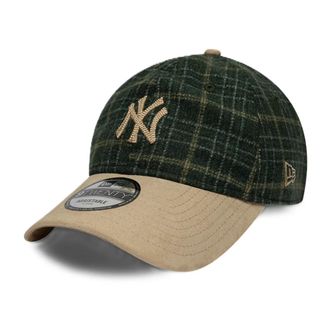 New Era Mix Check 9Twenty Neyyan - unisex - Accessoires - Groen - Maat: ONE Size Leer