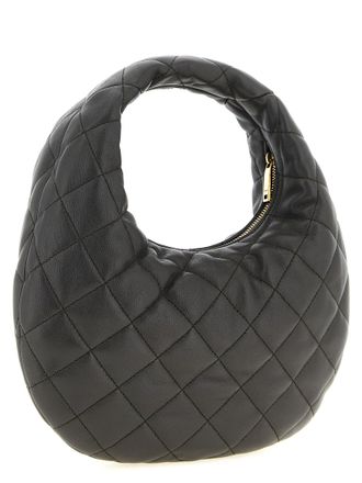 Saint Laurent Womens Icarino Shoulder Bag Black Lamb Leather