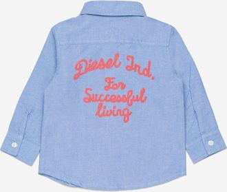Diesel Boys Cotton Shirt Light Blue