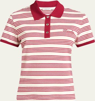 Moncler Striped Cotton Polo