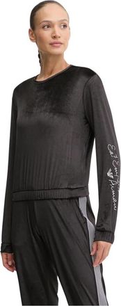 Emporio Armani Velours Sweatshirt - Dames - Sweatshirts - Zwart - XS - Hoodies & sweatvesten