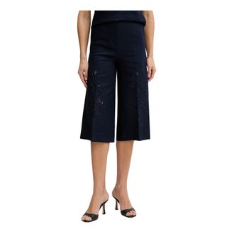 Twinset Dames, Broeken, Blauw, Maat: L Linnen
