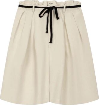Barena Bermuda Shorts - Dames - Korte Broeken - Beige - 3XS - Linnen - Korte Broeken