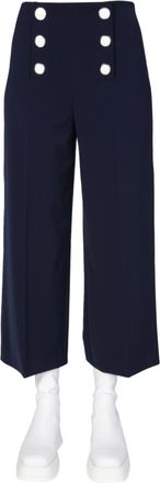 Moschino Blue Straight Flat Front Pants