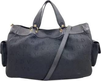 Bulgari Black Canvas Tote Bag (Pre-Owned)