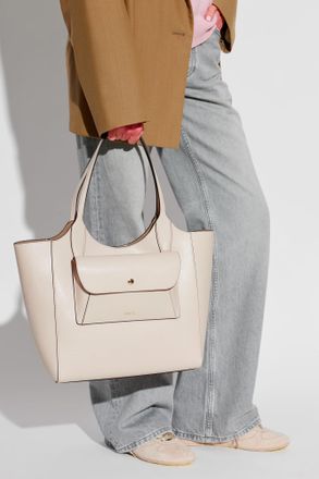 Furla Lea Medium Shopper Bag, Womens, Cream