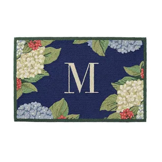 Frontgate Hydrangea Garden Monogrammed Door Mat - 30 x 48, Non-Monogrammed - Frontgate