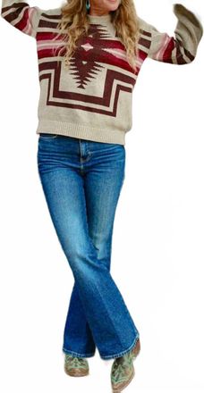 Pendleton Womens The Powell Butte Sweater In Grey Multi