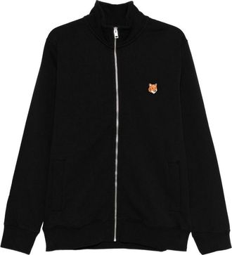 Maison Kitsun&eacute; Fox Head Cotton Zipped Sweatshirt