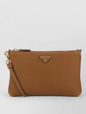 Prada leather crossbody bag gold tone hardware