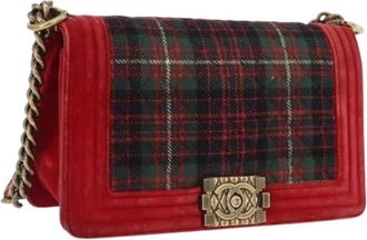 Chanel Pre-owned Vintage Canvas Schoudertas - Dames - Vintage Schoudertas - Rood - ONE Size - Vintage