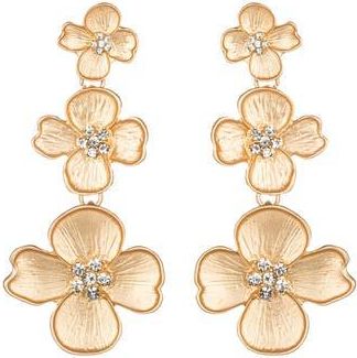 Eye Candy Los Angeles Lucia Daisy Drop Earrings in Gold at Nordstrom Rack