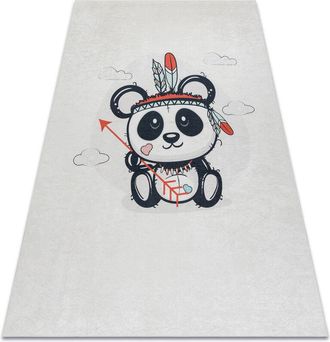 RugsX Alfombra Lavable Bambino 1129 Panda Para Ni&ntilde;os Antideslizante - Crema Beige 120x170 Cm