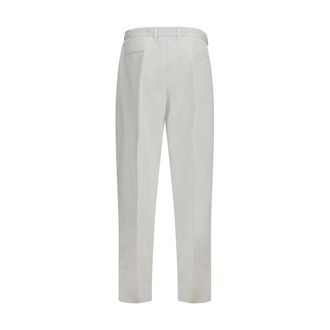 Dolce & Gabbana Mens White Cotton Casual Pants