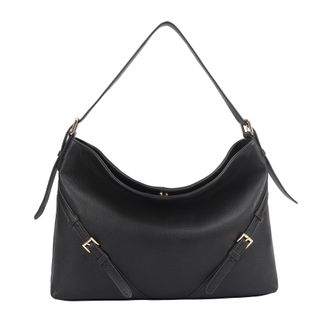 Paul Costelloe Womens Cecily Leather Shoulder Bag - Black - One Size