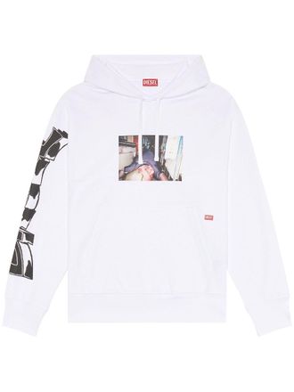 Diesel S-Macs-L3 cotton hoodie - men - Cotton - M - White