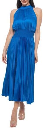 OLEG CASSINI Pleated Midi Dress in Royal at Nordstrom Rack, Size 10