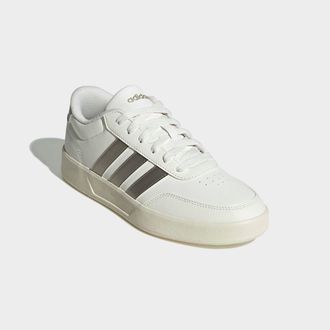 adidas Sneaker ADIDAS SPORTSWEAR BREAKNET 3.0, Damen, Gr. 42,5, weiss (core wei&szlig;, cyber metallic, sanftes wei&szlig;), Synthetik, Schuhe Sneaker