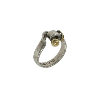 Tiffany & Co. Gold Silver Yellow Gold (18K) Silver 925 Band Ring (Pre-Owned)