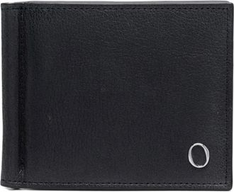 Orciani Zwarte leren bi-fold portemonnee - Heren - Portefeuilles - Zwart - ONE Size - Leer - Accessoires