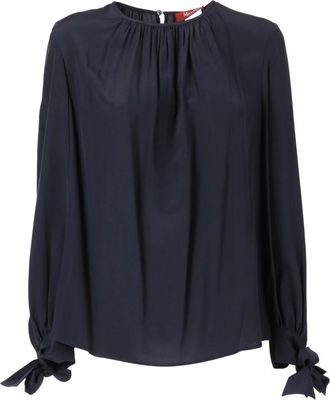 Max Mara Blouses, female, Blue, Size: L Camicia Edotto
