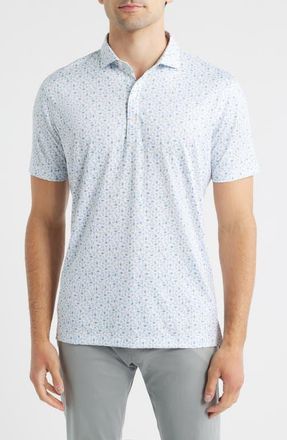 Johnnie-O Cabana Bar Performance Jersey Polo in Carbon Fiber at Nordstrom, Size Xx-Large