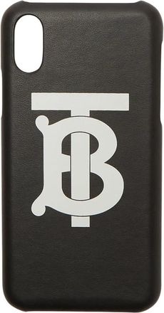 Burberry i Phone X Hoesje - unisex - Telefoonaccessoires - Zwart - ONE Size - Leer - Accessoires