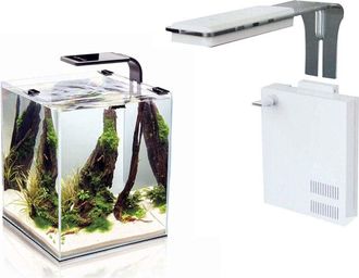 Trade Shop Trade Shop Traesio - Filtro Sterilizzatore Per Acquario Con Lampada 18 Led 350l/h Stimola Fotosintesi