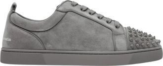 Christian Louboutin Schoenen, Heren, Grijs, 41 1/2 EU, Leer, Louis Jr Spikes Canopy