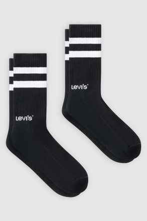 Levi's Regular Cut Sport Socks 2 Pack - Hombre - 35 - Black / Black