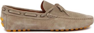 Doucal's Italiaanse Su&egrave;de Loafer Gewassen Geel - Heren - Loafers - Beige - 44 EU - Su&egrave;de - Schoenen