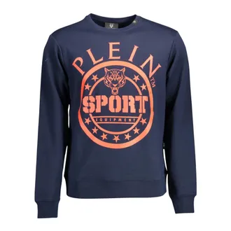 Plein Sport Sweatshirts, male, Blue, Size: 2XL Crewneck Sweatshirt