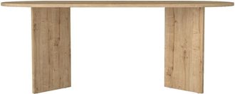 VENTE-UNIQUE.COM Mesa fija melamina color natural claro