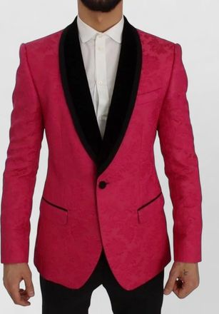 Dolce & Gabbana silk floral brocade slim blazer